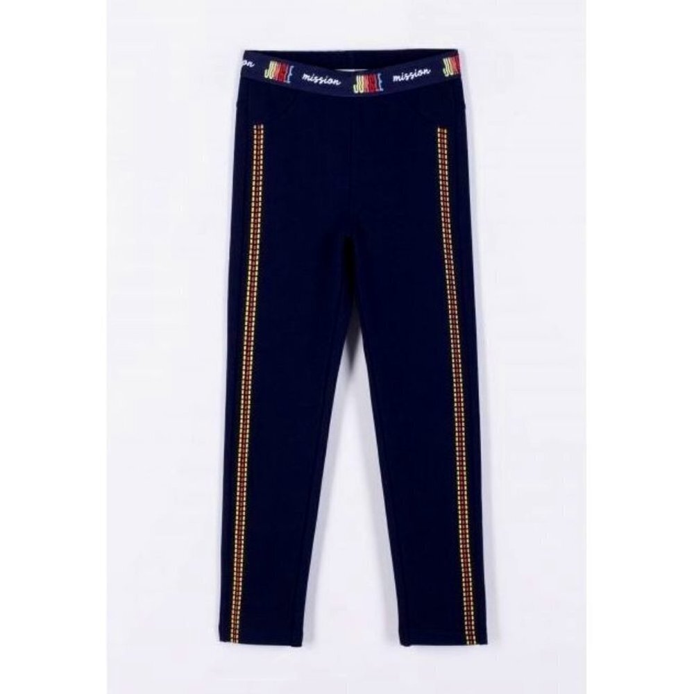 NWT Coccodrillo navy trouser with elastic waist and lateral band